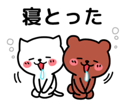 Cat and bear Kumamoto valve sticker #4723451