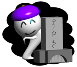 Funny ghosts in japan sticker #4724737