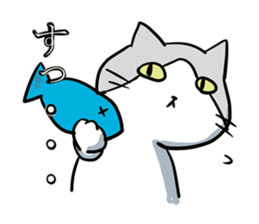 Sutesuke kun , not amiable cat sticker #4724979
