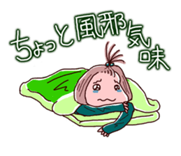 Girls pajamas with tears eyes sticker #4725664