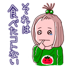 Girls pajamas with tears eyes sticker #4725670