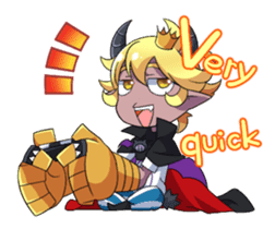 Prince Adess, the lazy demon Eng ver. sticker #4727692