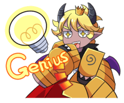Prince Adess, the lazy demon Eng ver. sticker #4727695