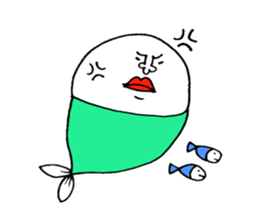 mermaid and friends of sea sticker #4728568