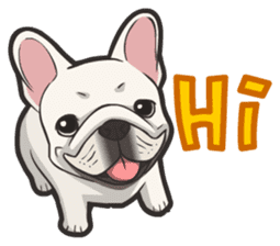Hi! French Bulldog sticker #4730584
