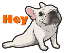 Hi! French Bulldog sticker #4730587