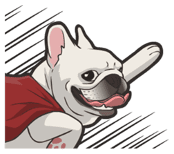 Hi! French Bulldog sticker #4730607