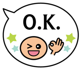 Balloon message(English) sticker #4732145