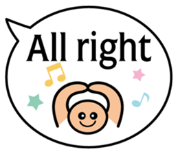 Balloon message(English) sticker #4732147