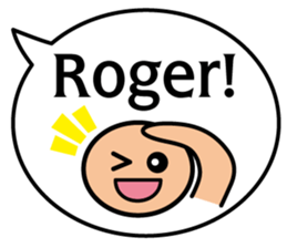 Balloon message(English) sticker #4732148