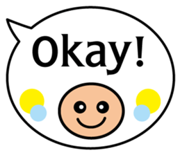 Balloon message(English) sticker #4732149