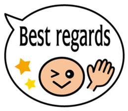 Balloon message(English) sticker #4732150