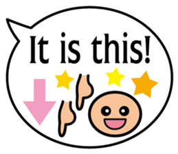 Balloon message(English) sticker #4732156