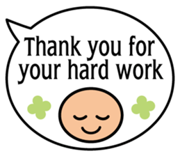Balloon message(English) sticker #4732160