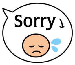 Balloon message(English) sticker #4732162