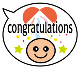 Balloon message(English) sticker #4732165