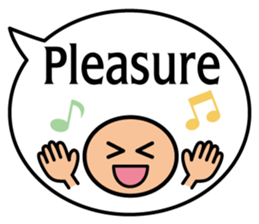 Balloon message(English) sticker #4732168