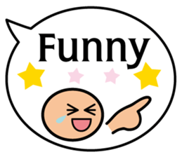 Balloon message(English) sticker #4732169