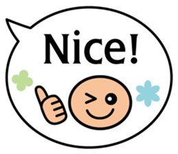 Balloon message(English) sticker #4732170