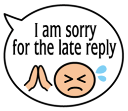 Balloon message(English) sticker #4732174