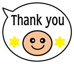 Balloon message(English) sticker #4732176