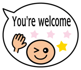 Balloon message(English) sticker #4732179