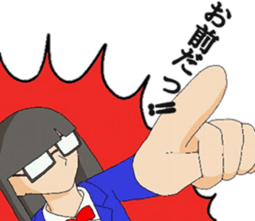 Humor of Japanese women sticker #4733123