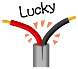 Electric line English version sticker #4733189