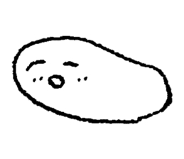 Little Uzai white sea cucumber. sticker #4733560