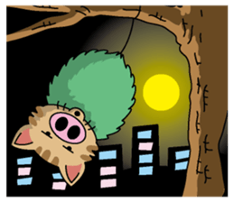 Cat of a pig English version sticker #4734104