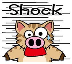 Cat of a pig English version sticker #4734106