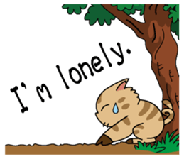 Cat of a pig English version sticker #4734107