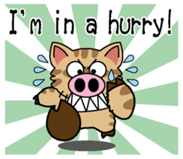 Cat of a pig English version sticker #4734123