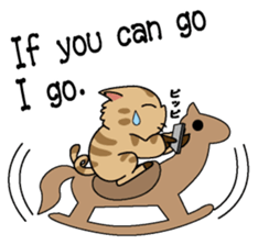 Cat of a pig English version sticker #4734126