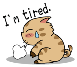 Cat of a pig English version sticker #4734128