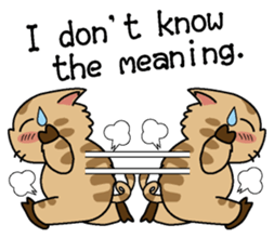 Cat of a pig English version sticker #4734130