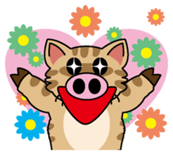 Cat of a pig English version sticker #4734131