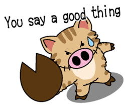 Cat of a pig English version sticker #4734134