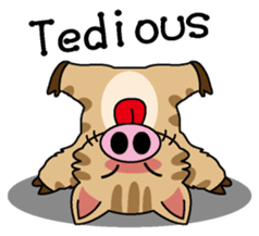 Cat of a pig English version sticker #4734139