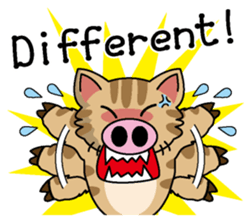 Cat of a pig English version sticker #4734141