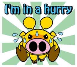 Pig giraffe sticker #4735588