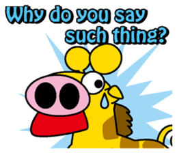 Pig giraffe sticker #4735589