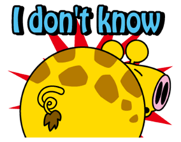 Pig giraffe sticker #4735590