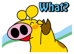 Pig giraffe sticker #4735591