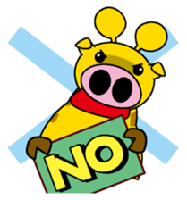 Pig giraffe sticker #4735595