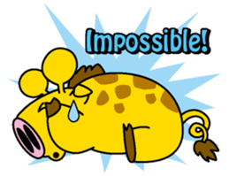 Pig giraffe sticker #4735598