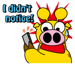 Pig giraffe sticker #4735599