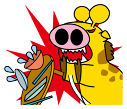 Pig giraffe sticker #4735601