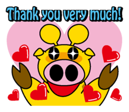 Pig giraffe sticker #4735603
