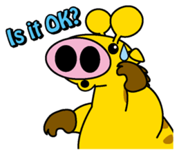 Pig giraffe sticker #4735604